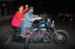 Arshad Warsi on his Harley bike with wife Maria as they went to watch The King_s Speech on 8th March 2011 (11).JPG